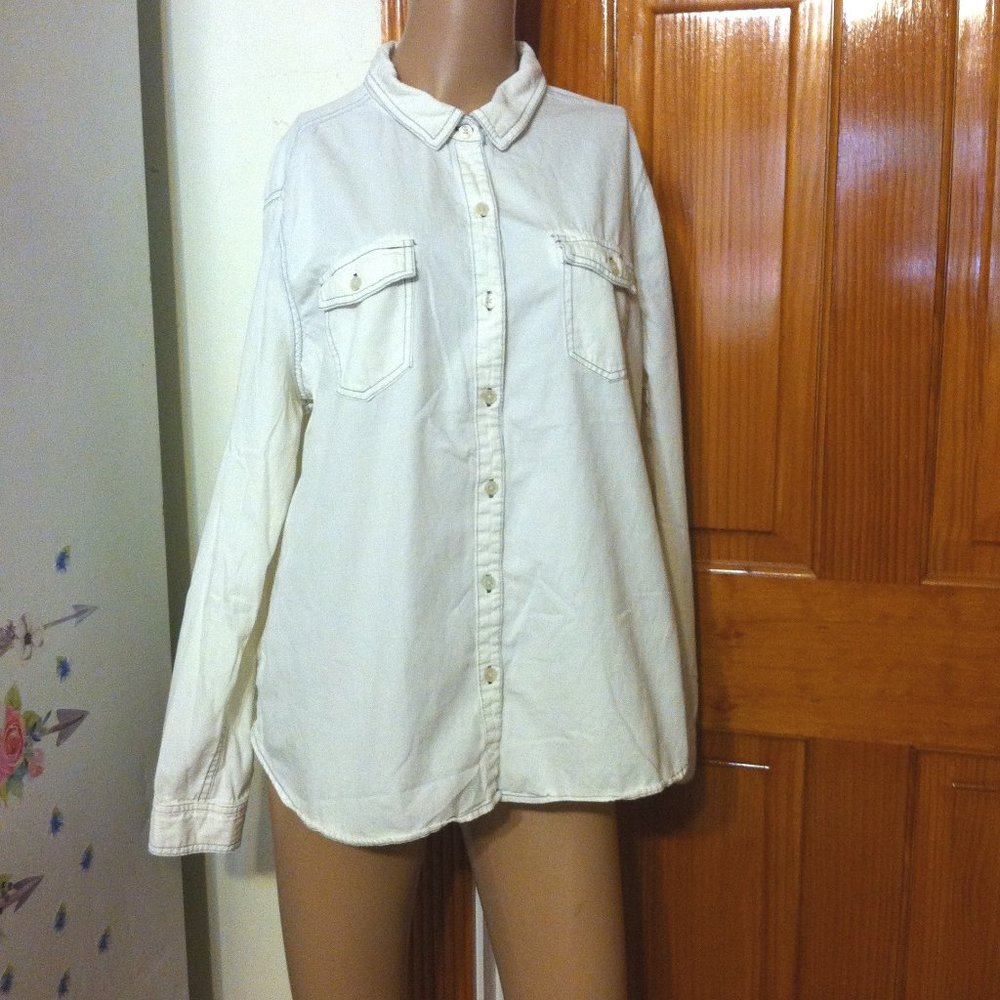 Old Navy Bleached wash button down shirt